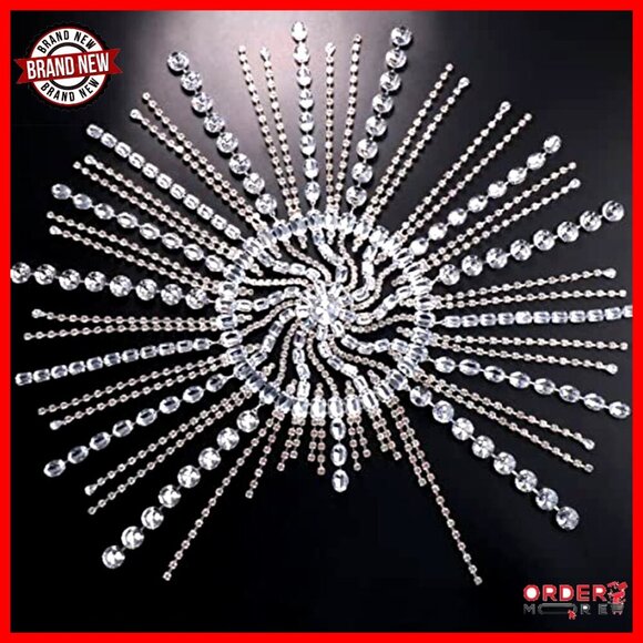 Vintage Rhinestone Headpiece Cap 1920s Flapper Gatsby Hair Accessory main image 5